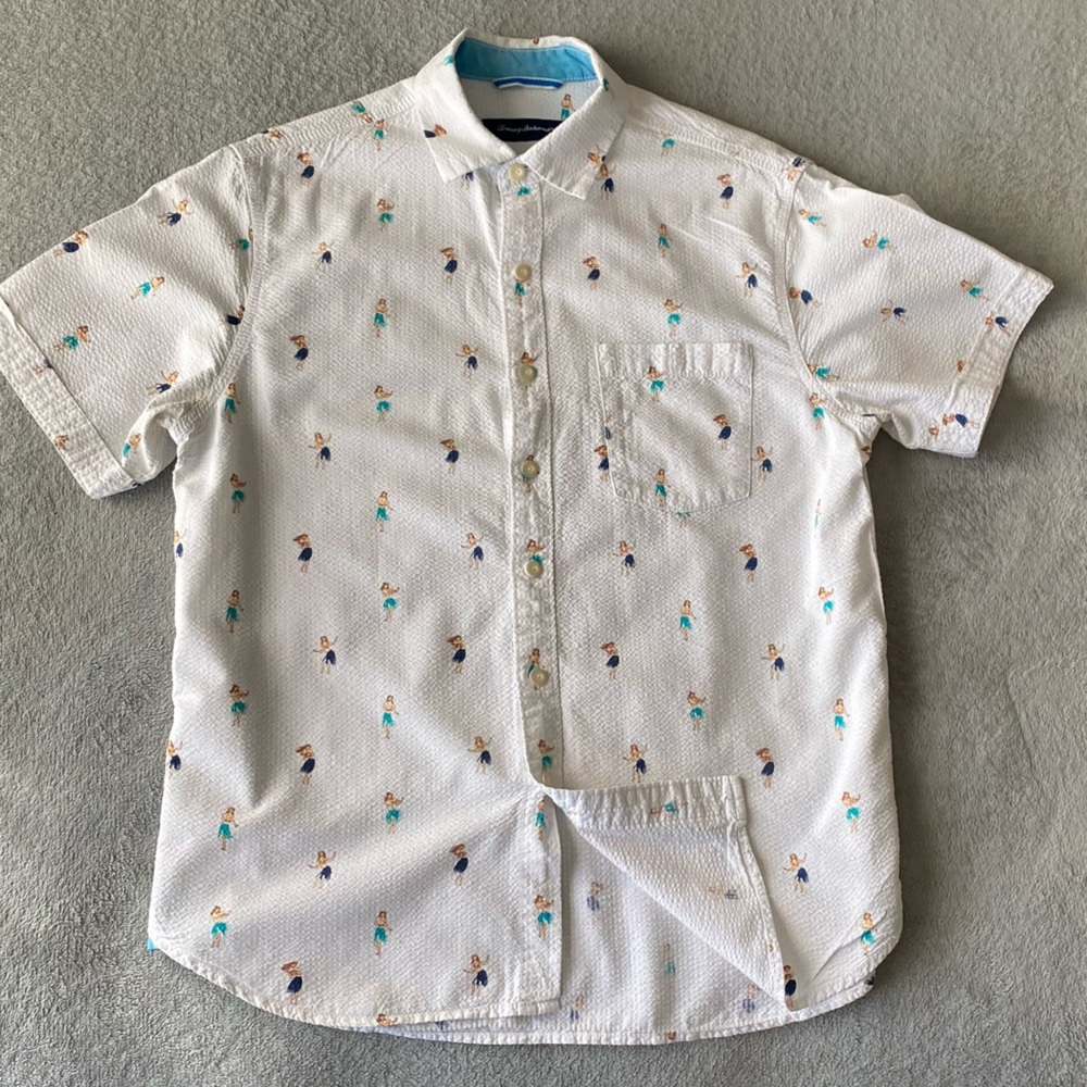 Tommy Bahama Mens Hula Oasis Camp Shirt short sleeve sz Small - Picture 2 of 12